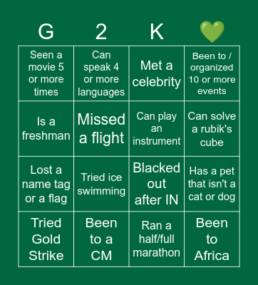 ESTIEM Icebreaker Bingo Card
