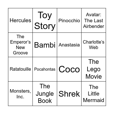 Disney & Beyond (Playlist #1) Bingo Card