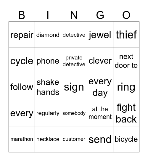 Introduction Project 3 Bingo Card