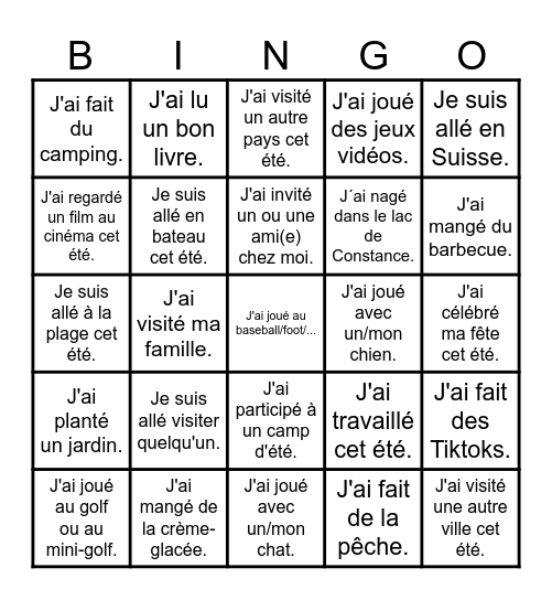 Trouve quelqu'un qui... Bingo Card