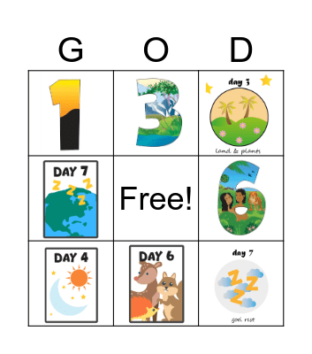 Creation Bingo Card