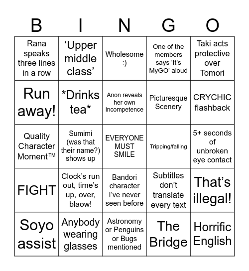 Its MyBINGO!!!! Bingo Card