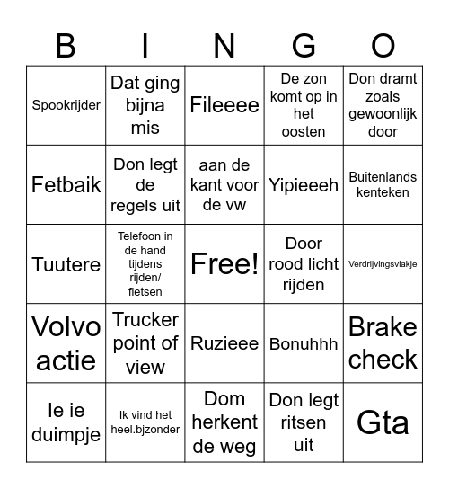 Amputatet toe Bingo Card