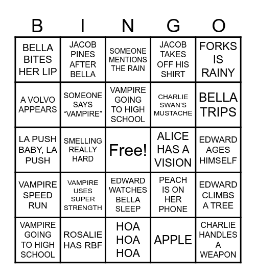 SAY IT... OUT LOUD. SAY IT. Bingo Card