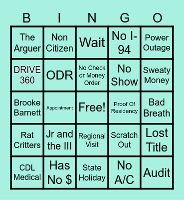 OMV LIFE Bingo Card