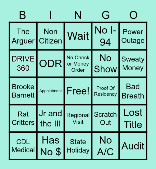 OMV LIFE Bingo Card