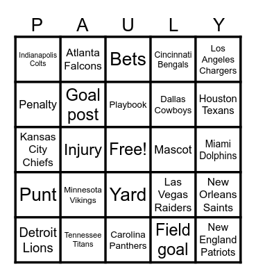 Bingo Card