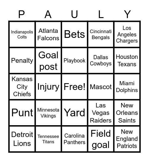 Bingo Card