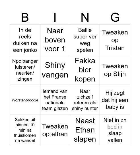Lenny Bingo Card
