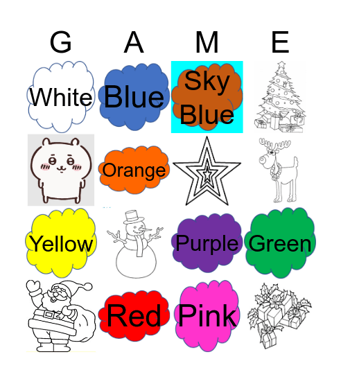 color Bingo Card