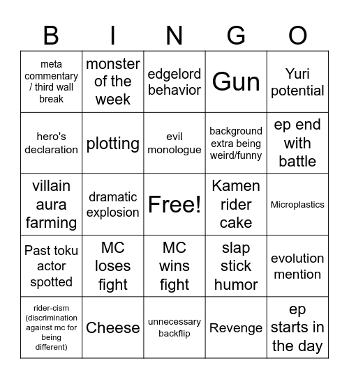 Myth Bingo Card