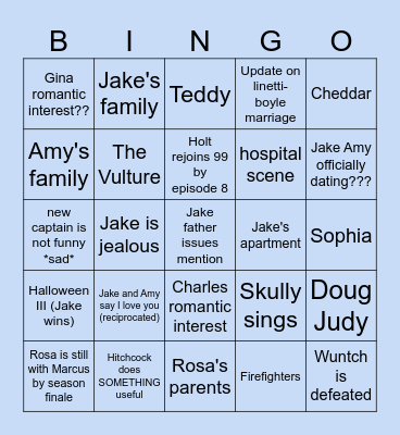 B99 Season 3 Bingo Card