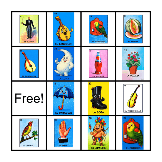 Loteria Bingo Card
