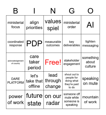 corpo bingo the third Bingo Card