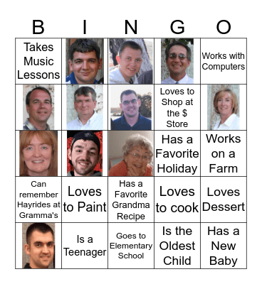 Grandma Cook's Bingo Card