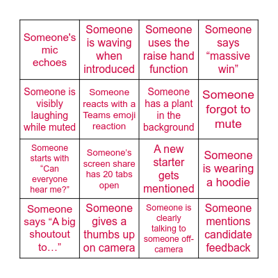 Medox ANZ Bingo Card