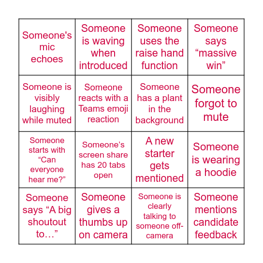 Medox ANZ Bingo Card