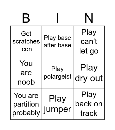 Gd bingo Card