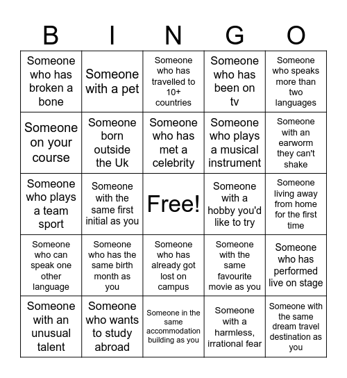 PPA BINGO Card