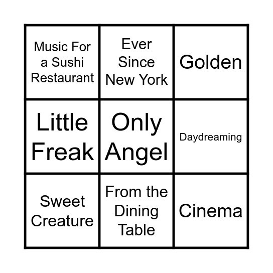 Bingo Musical - KevinFest Bingo Card