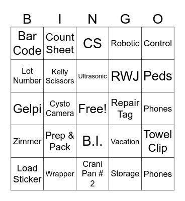 SPD Week Bingo Card