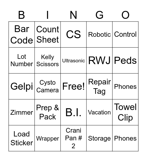 SPD Week Bingo Card