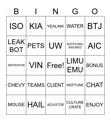 Bingo Card