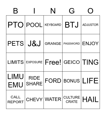 Bingo Card