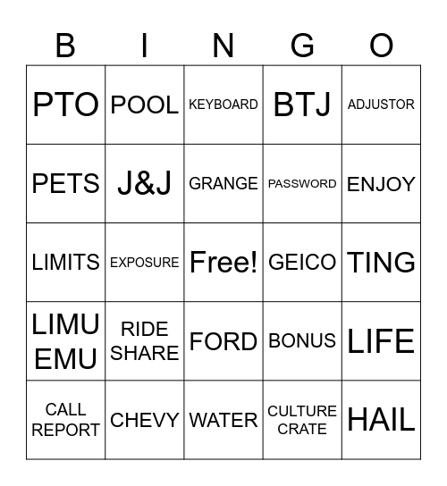 Bingo Card