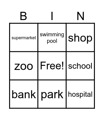 Around town Bingo Card