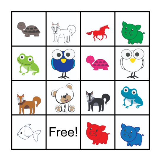 Kids baby bingo Card