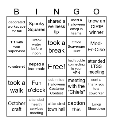 Appreciation Month BINGO! Bingo Card