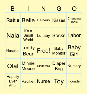 Baby Poole Bingo Card
