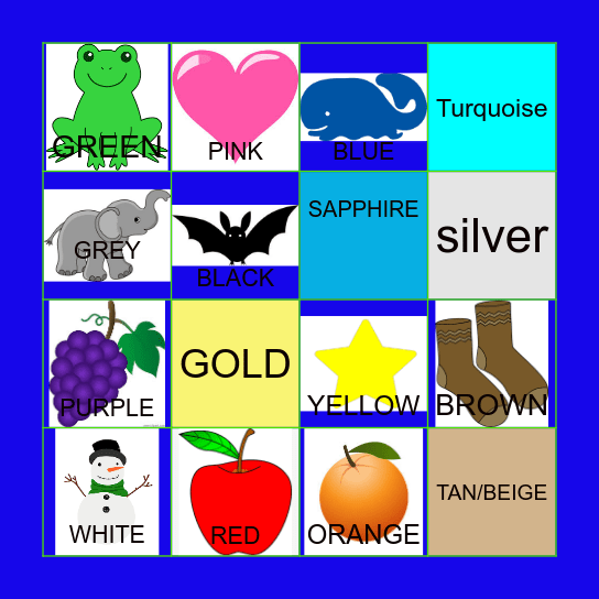 Color Bingo Card