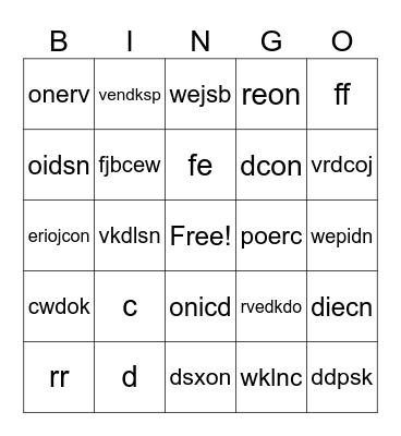 Fiesta Dani Bingo Card
