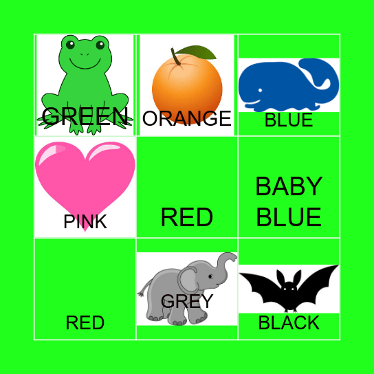 Color Bingo Card
