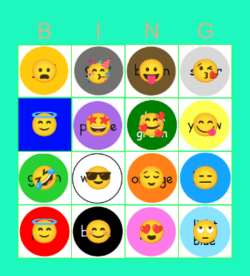 Colour Bingo Card