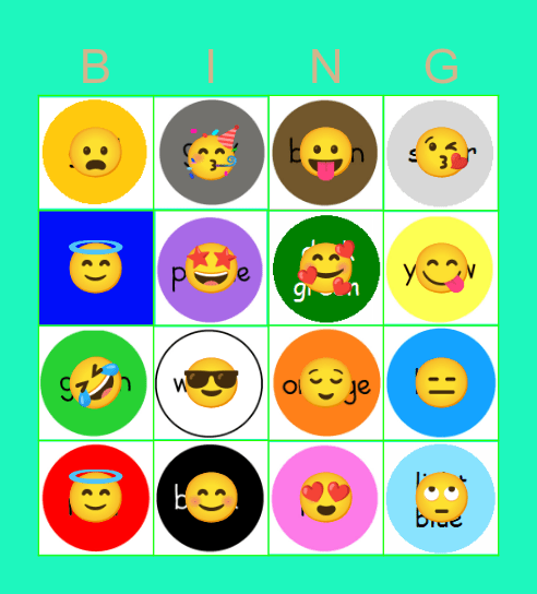 Colour Bingo Card