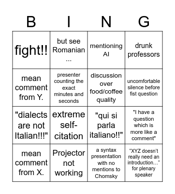 CIDSM20 Bingo Card