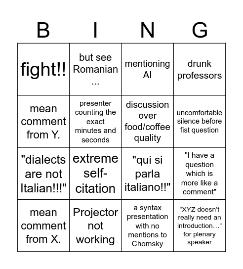 CIDSM20 Bingo Card