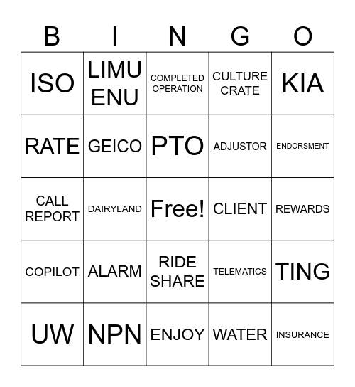 Bingo Card