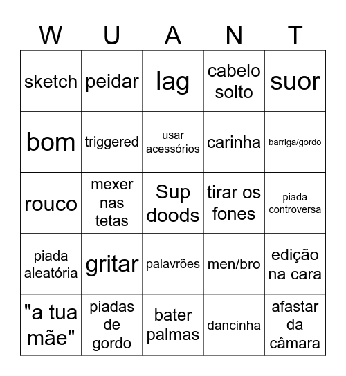 . Bingo Card
