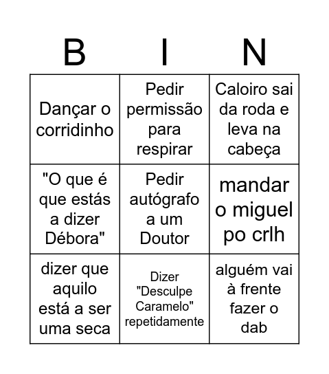 Recruta Bingo Card