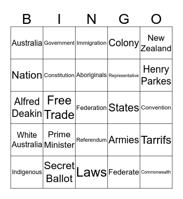 The Magical Federation! Bingo Card