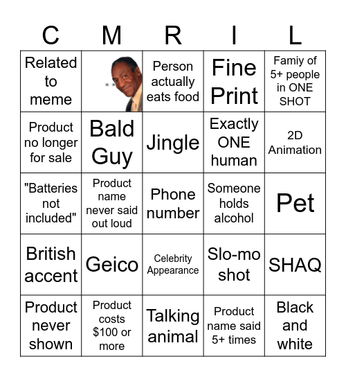 Commercial Bingo Card