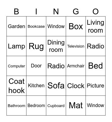 AT HOME Bingo Card