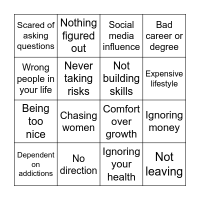 How to DESTROY Your 20s Bingo Card