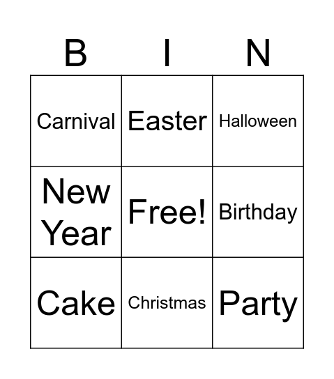 Bingo Card