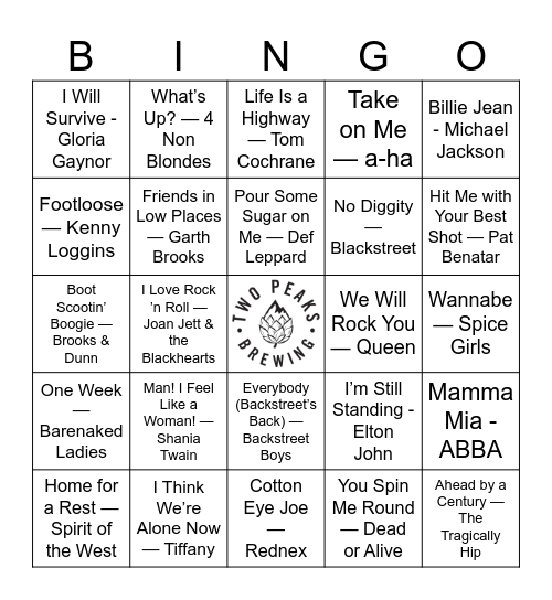 🪩Now & Then Music Bingo🪩 THEN! 70's, 80s & 90's Bingo Card