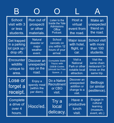 Fall 2026 - UGA Hits the Road Bingo Card
